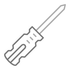 Screwdriver Greyscale Line Icon
