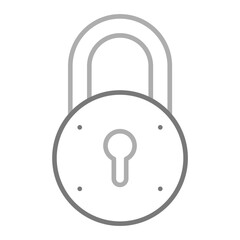 Lock Greyscale Line Icon