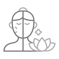 Wrinkles Greyscale Line Icon