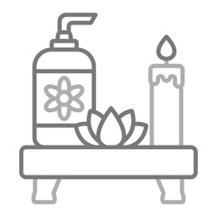 Spa And Relax Greyscale Line Icon