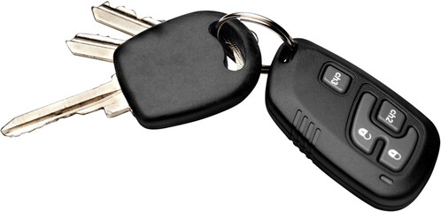 Modern car key. Isolated on white background.