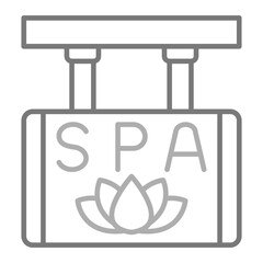 Signboard Greyscale Line Icon