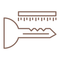 Key Structure Multicolor Line Icon