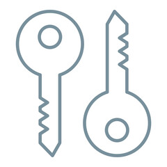 Key Multicolor Line Icon