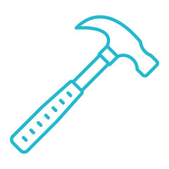 Hammer Multicolor Line Icon