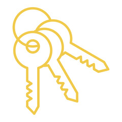 Key Set Multicolor Line Icon