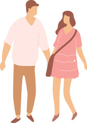 Fototapeta na wymiar Couple in love flat illustration. Dating