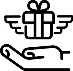 gift box line icon