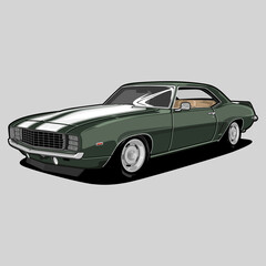 Obraz na płótnie Canvas Perspective view car vector illustration for conceptual design 