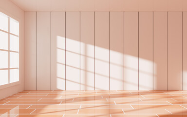 Interior architecture with light and shadow, 3d rendering.