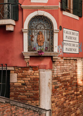 Beautiful old architectural detail in Venice, Italy