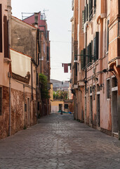 Fototapeta na wymiar charming old street in Venice, Italy