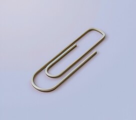 3D illustration of a paper clip