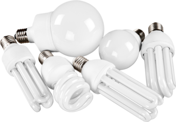 Six Energy Efficient Bulbs - Isolated