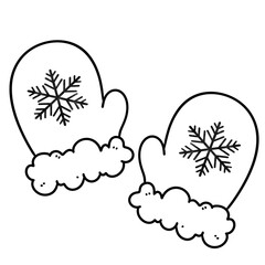 Christmas Glove Outline