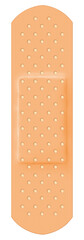Adhesive plaster on transparent background