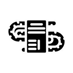 smoked sausage meat glyph icon vector. smoked sausage meat sign. isolated symbol illustration