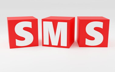 Mobile smartphone and chat minimal concept for social media, messages or SMS. 3D rendering Illustration.