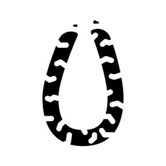 beef sausage meat glyph icon vector. beef sausage meat sign. isolated symbol illustration