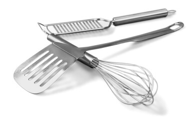 Kitchen metal utensil isolated on white background