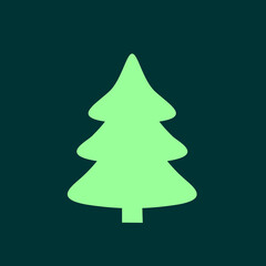 Christmas tree icon. Vector illustration.