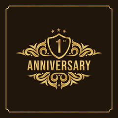 Collection of isolated anniversary logo numbers 1 to 1 million with ribbon vector illustration | Happy anniversary 1st