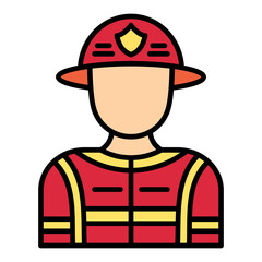 Fireman Filled Line Icon