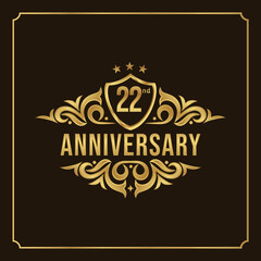 Collection of isolated anniversary logo numbers 1 to 1 million with ribbon vector illustration | Happy anniversary 22th