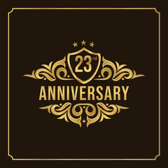 Collection of isolated anniversary logo numbers 1 to 1 million with ribbon vector illustration | Happy anniversary 23th