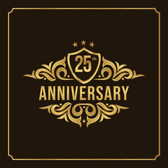 Collection of isolated anniversary logo numbers 1 to 1 million with ribbon vector illustration | Happy anniversary 25th