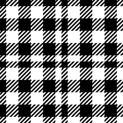 plaid black and white seamless pattern 