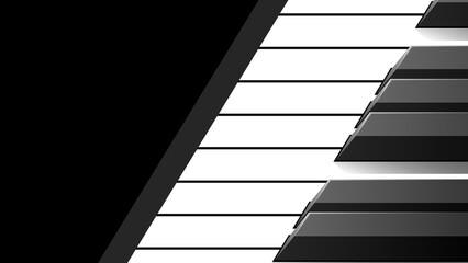 Fototapeta premium Abstract Piano Keys Music Keyboard Instrument Song Melody Vector Design Style