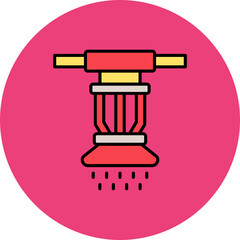 Sprinkler Multicolor Circle Filled Line Icon