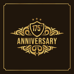 Naklejka na ściany i meble Collection of isolated anniversary logo numbers 1 to 1 million with ribbon vector illustration | Happy anniversary 175th