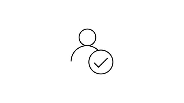 Men checked mark icon cool animation. Cool animation. Looped or Linear Animation.
