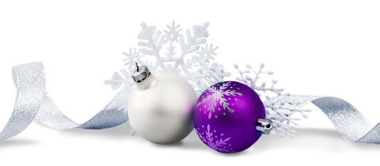 Christmas decorations isolated  on white background