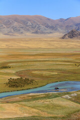 Horses in the Kegen river