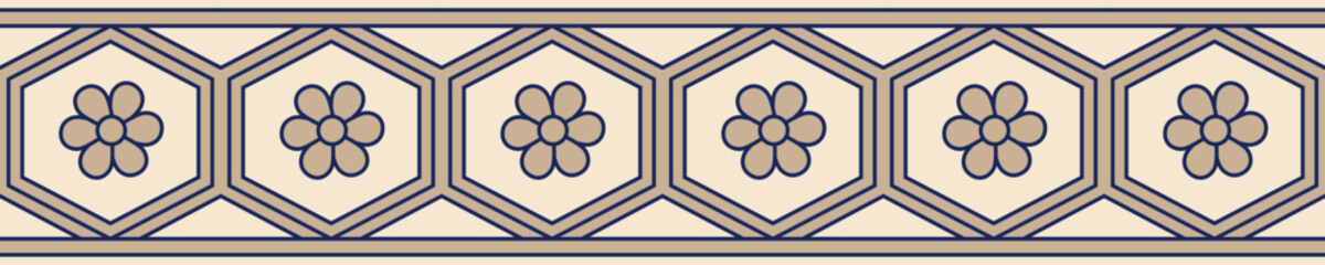 Seamless simple traditional pattern border 