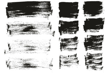 Flat Paint Brush Thin Long & Short Background Mix High Detail Abstract Vector Background Mix Set 