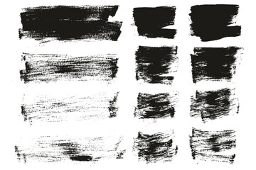 Flat Paint Brush Thin Long & Short Background Mix High Detail Abstract Vector Background Mix Set 
