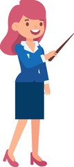 Business woman flat character silhouette