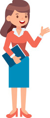 Obraz premium Business woman flat character silhouette