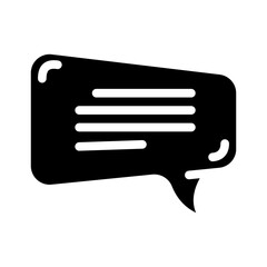 speech bubble testimonial glyph icon vector. speech bubble testimonial sign. isolated symbol illustration