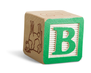 ABC Block with Letter B Isolated