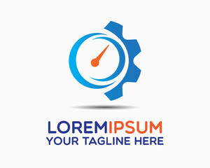 fast service logo design template. simple style logo. ideal for businesses that are concerned with speed, accuracy, service