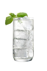 glass fresh drink on ice
