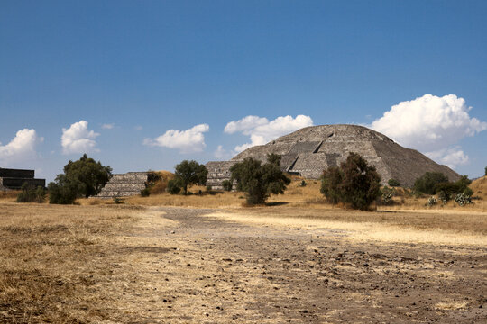Pyramid of the Sun. Teotihuacan. Mexico. Teotihuacan Pyramids. Mexico tourism background
