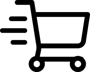 Internet shopping, e-commerce, market  linear symbol