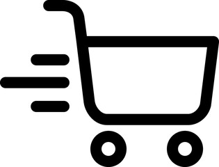 Internet shopping, e-commerce, market  linear symbol