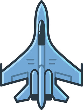 recommend clip art: Military fighter jet icon